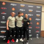 Vlad GUTU au centre, Franck Firoul à gauche et Gregory Pfeferberg la team MMA FACTORY