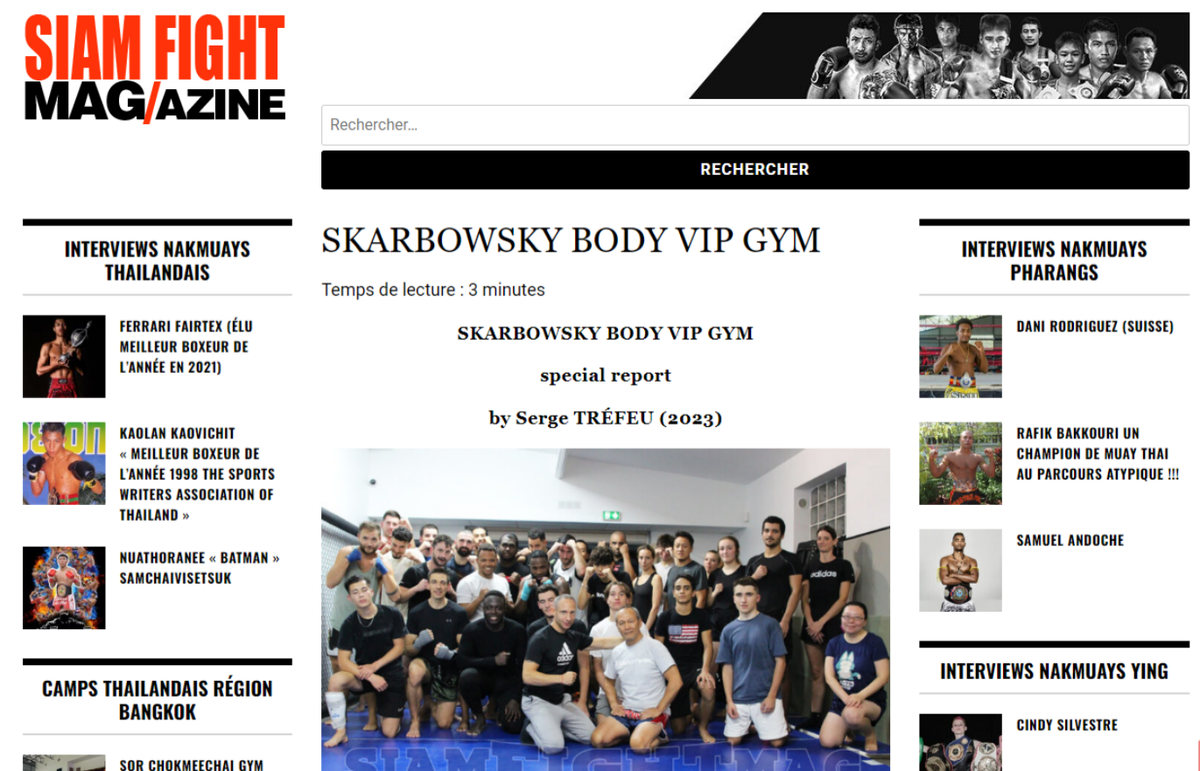 Body VIP dans Siam Fight Magazine